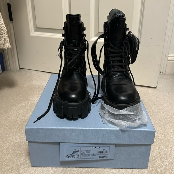 Prada Women’s Monolith Boots 39 - Picture 1 of 5